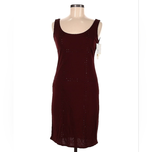 Chetta B Evening Beaded Studded Velvet Sheath Dress Size 6 - Picture 2 of 5